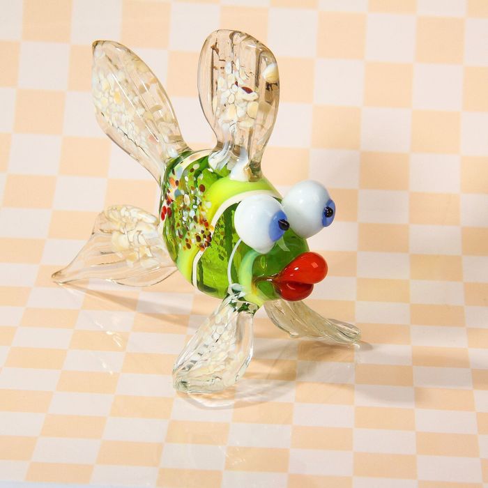 Сувенир из стекла средний "Рыба", микс, 8 х 10 х 6 см