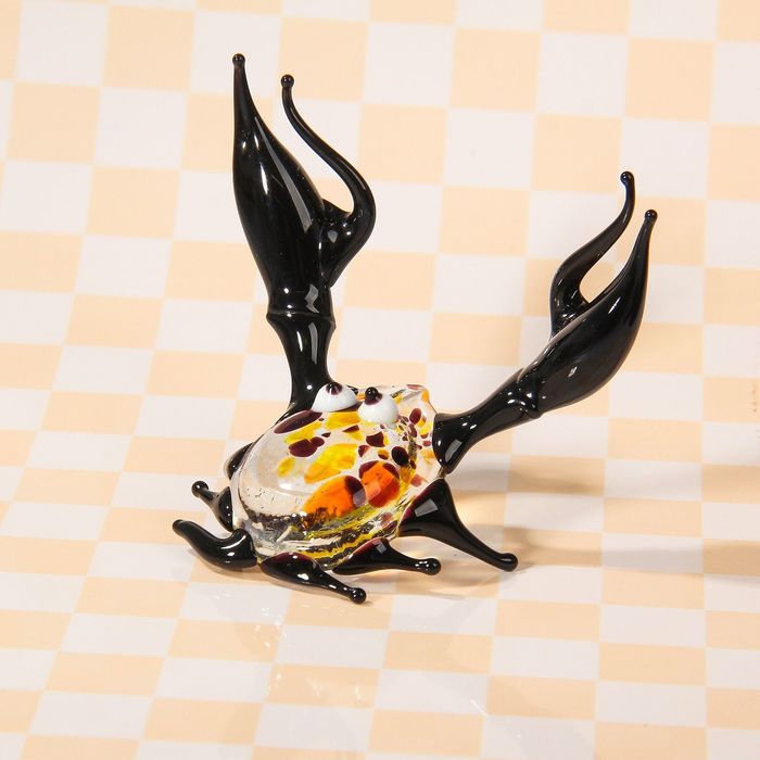 Сувенир из стекла миди "Краб", микс, 6 х 6,5 х 3 см