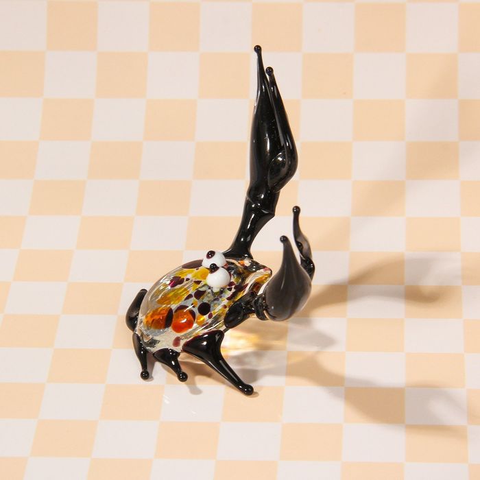 Сувенир из стекла миди "Краб", микс, 6 х 6,5 х 3 см