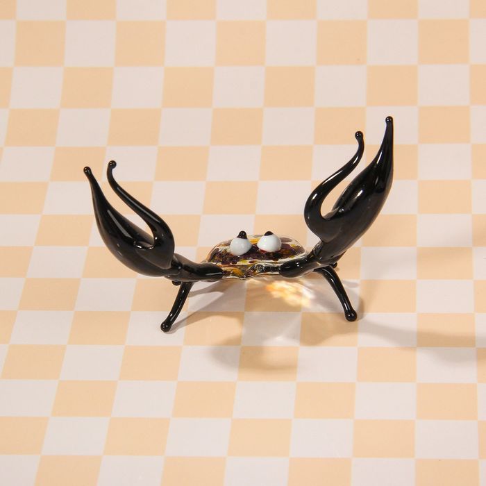 Сувенир из стекла миди "Краб", микс, 6 х 6,5 х 3 см