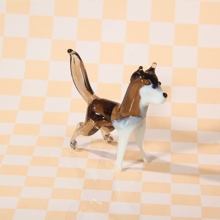 Сувенир из стекла миди "Хаски", микс, 4 х 6 х 6 см