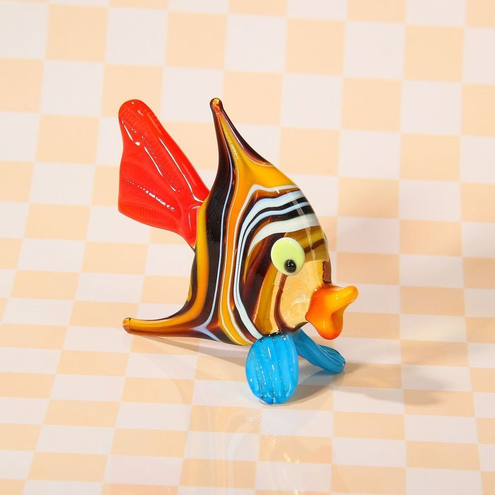 Сувенир из стекла миди "Скалярия", микс, 7 х 3 х 5,5 см