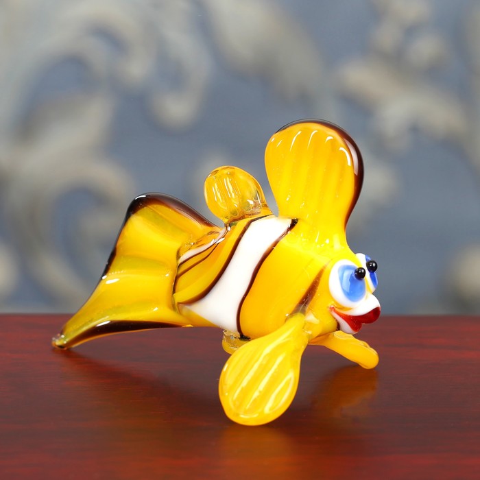 Сувенир из стекла миди "Рыба", 8 х 4,5 х 4 см