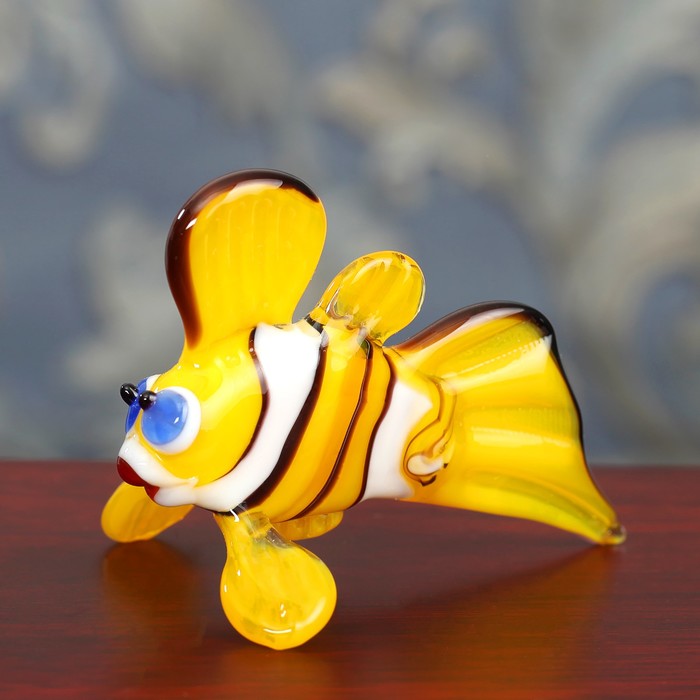 Сувенир из стекла миди "Рыба", 8 х 4,5 х 4 см