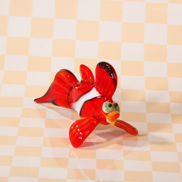 Сувенир из стекла миди "Рыба", 8 х 4,5 х 4 см