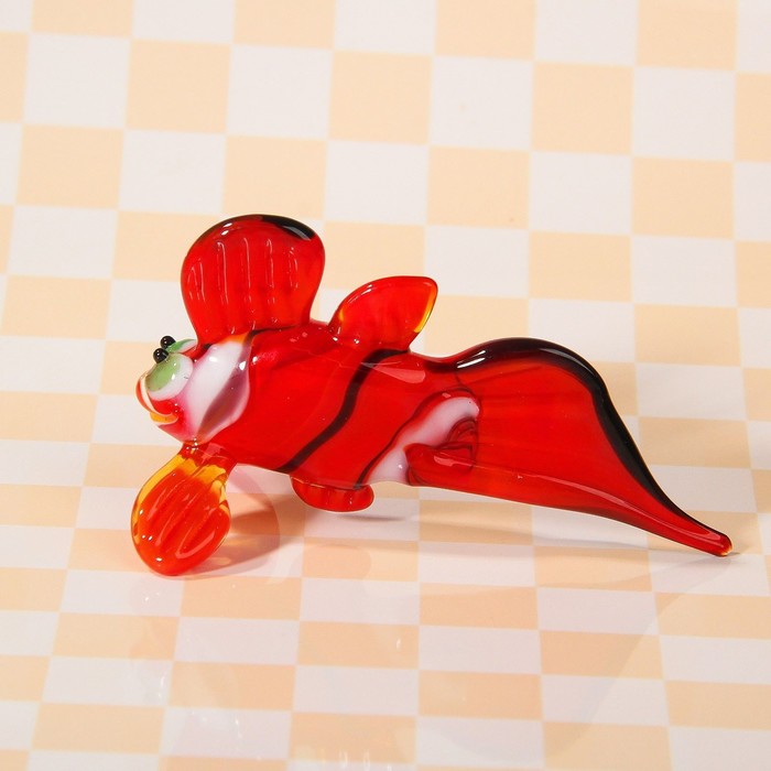 Сувенир из стекла миди "Рыба", 8 х 4,5 х 4 см