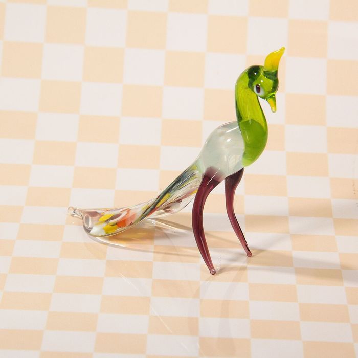 Сувенир из стекла миди "Павлин", микс, 8 х 3 х 7,5 см