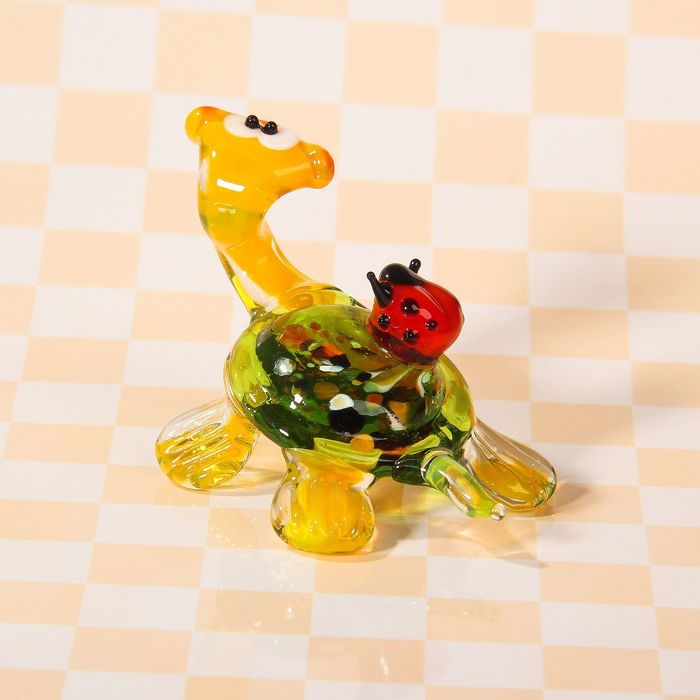 Сувенир из стекла миди "Черепаха", микс, 7 х 4 х 5,5 см