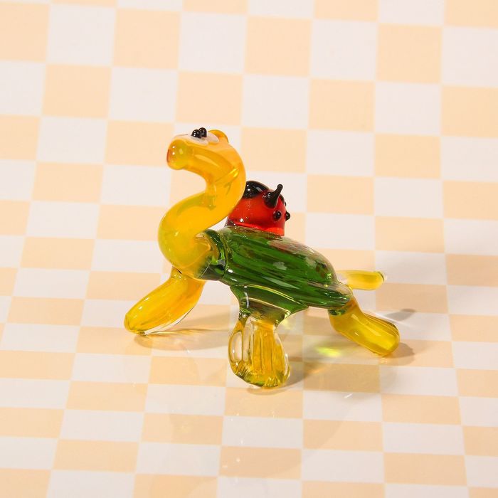 Сувенир из стекла миди "Черепаха", микс, 7 х 4 х 5,5 см