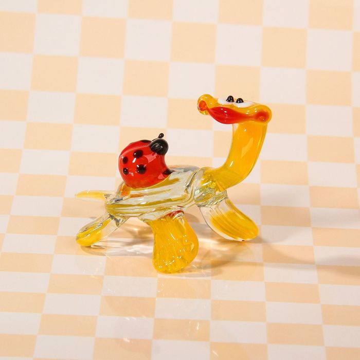 Сувенир из стекла миди "Черепаха", микс, 7 х 4 х 5,5 см