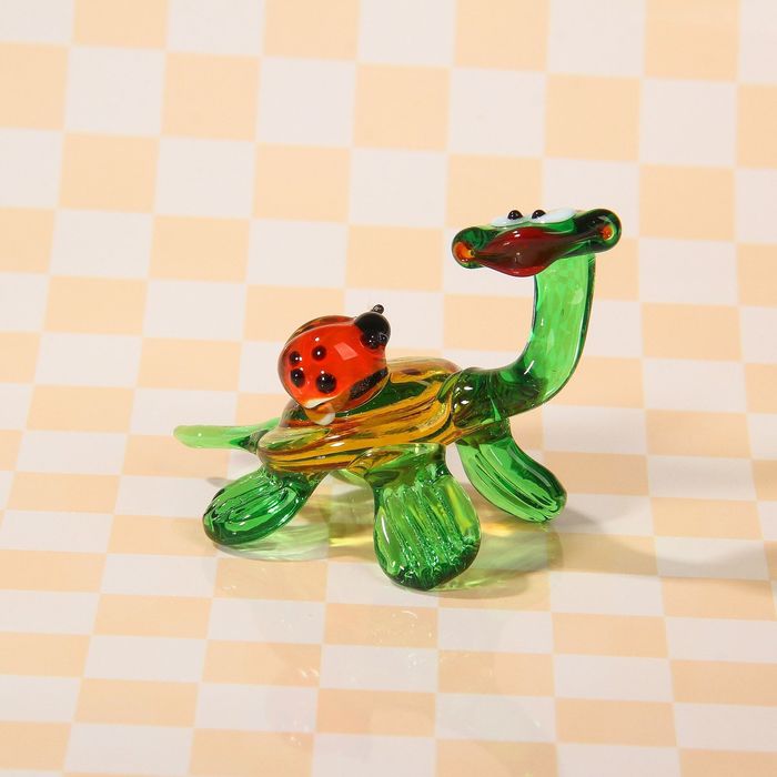 Сувенир из стекла миди "Черепаха", микс, 7 х 4 х 5,5 см