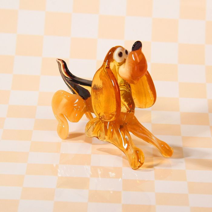 Сувенир из стекла миди "Кокер", 6 х 5,5 х 3 см