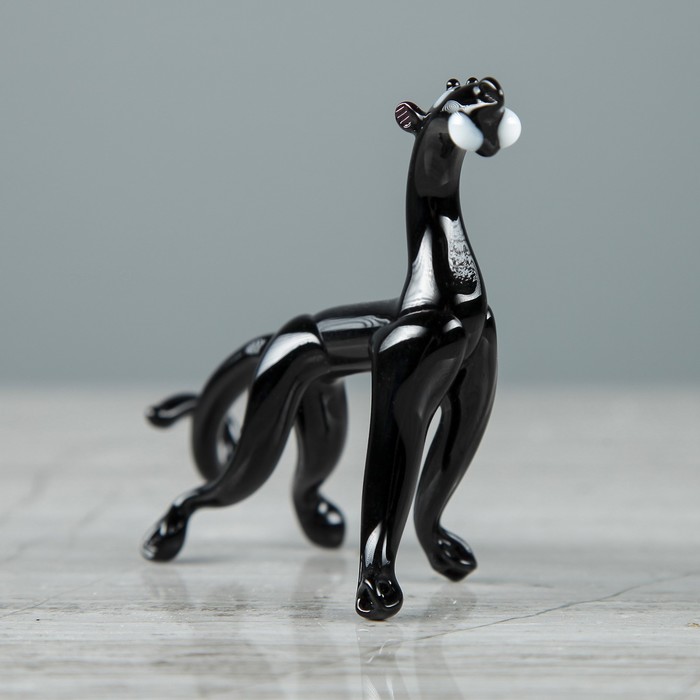 Сувенир из стекла миди "Пантера", 9 х 7 х 2,5 см