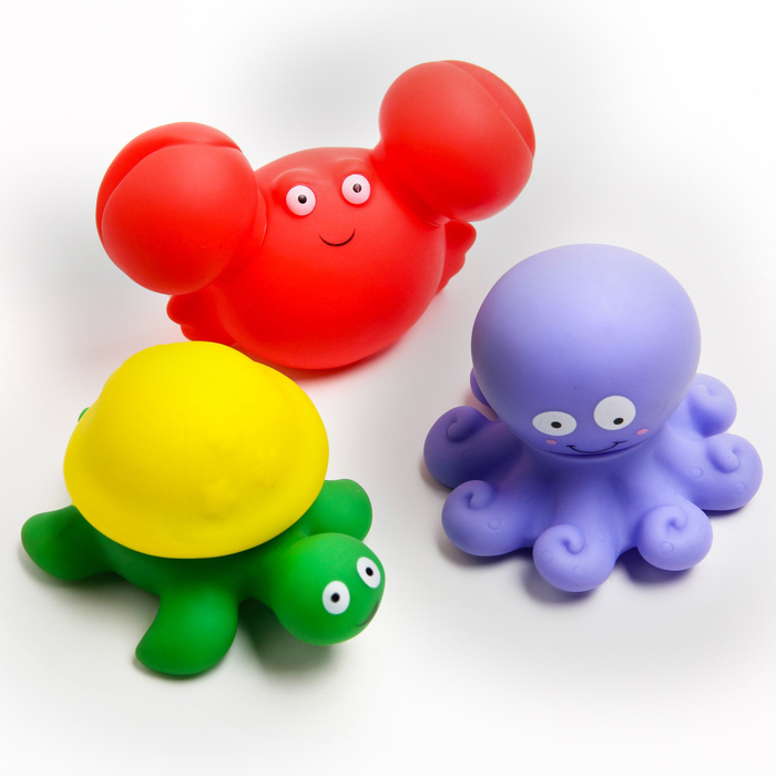 Игрушка-пазл для ванны «Морские жители», набор 3 шт.