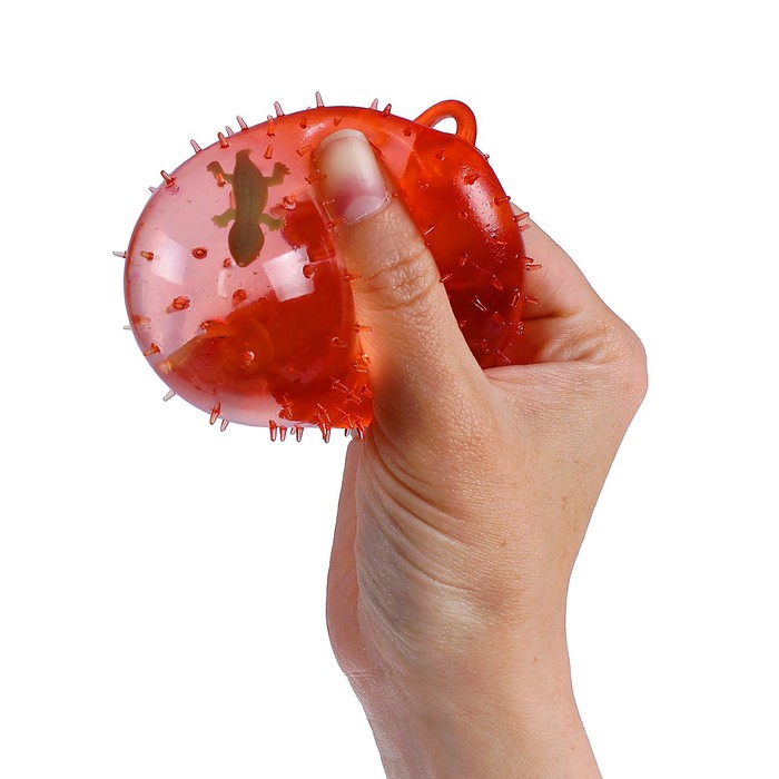 Мялка с водой "Булава", внутри игрушка, цвета МИКС