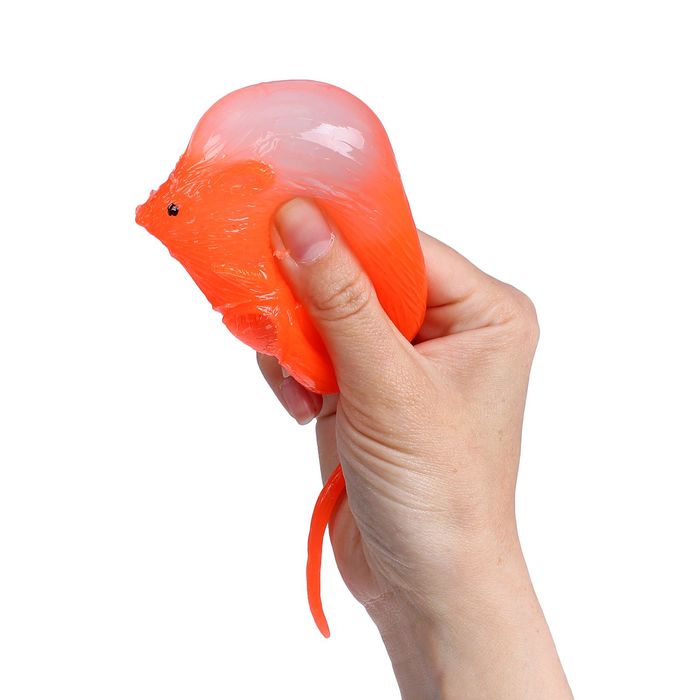 Мялка с водой "Мышь", цвета МИКС