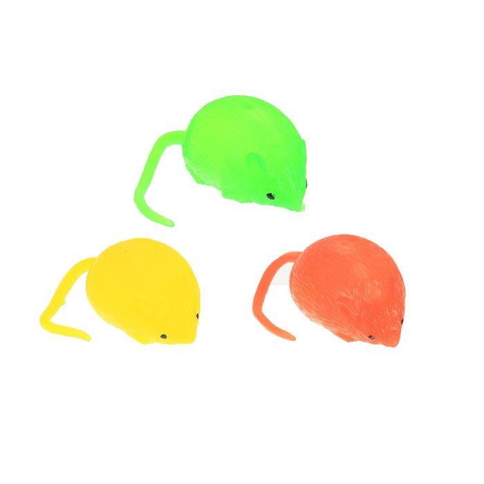 Мялка с водой "Мышь", цвета МИКС