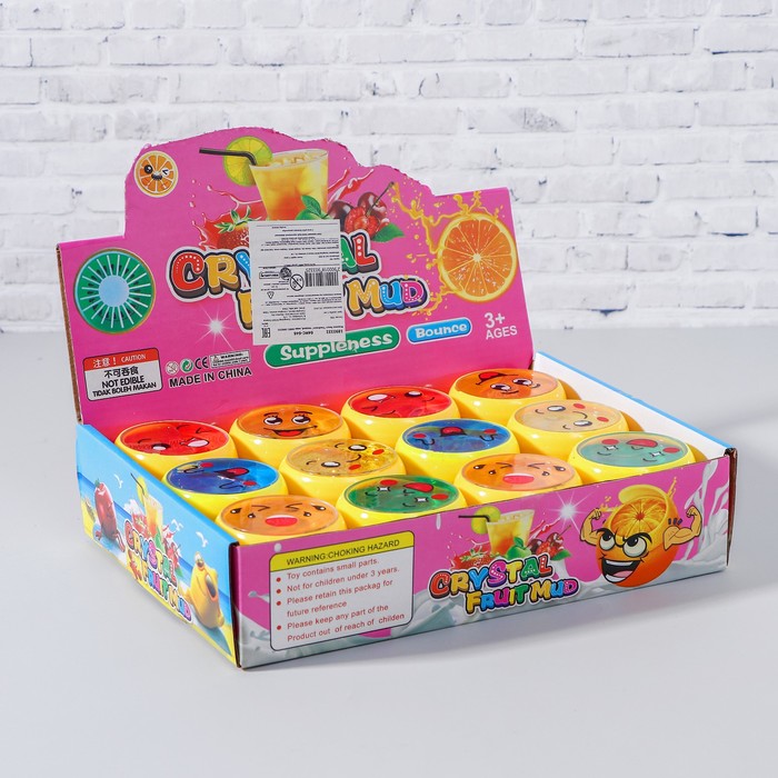 Лизун "Смайлики" твердый, виды МИКС