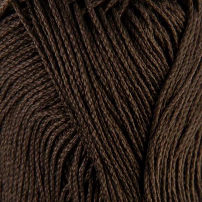 Пряжа "Алина" 100% мерсеризованный хлопок 220м/50гр (3652, темно-коричн.)