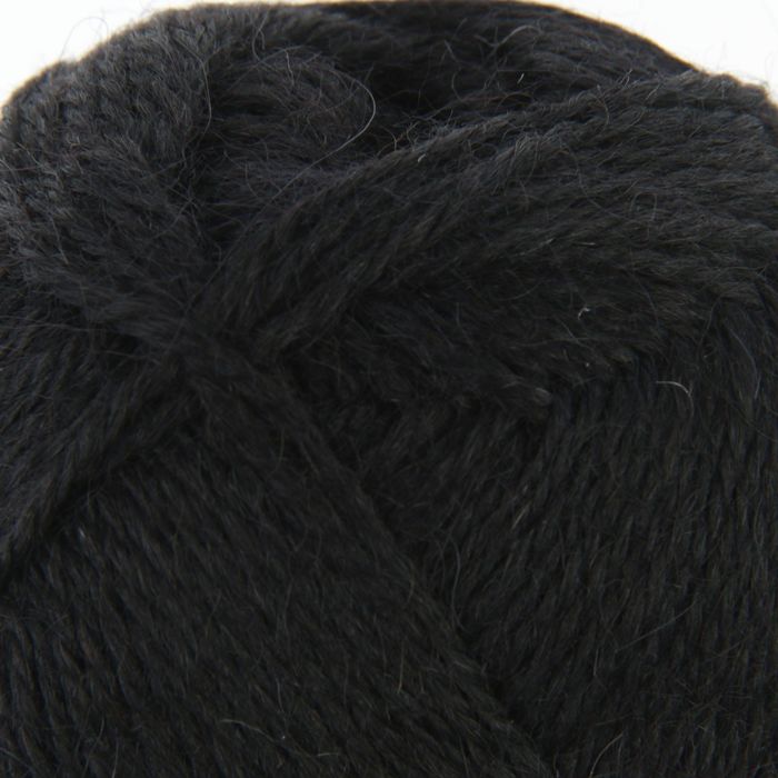 Пряжа "Альпака" 100% альпака 190м/50гр (0140, черный)
