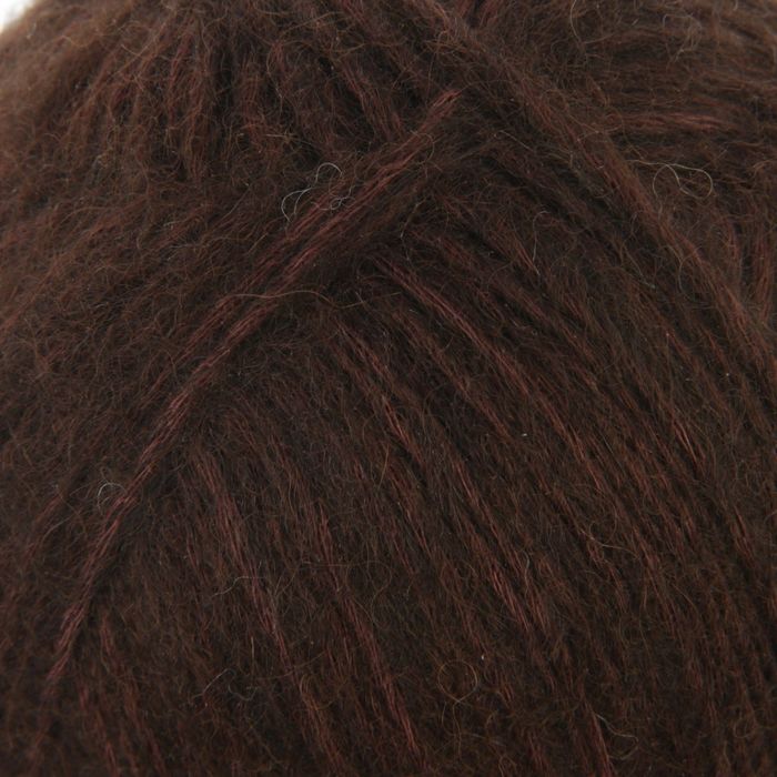 Пряжа "Нежная альпака" 20% альпака, 60% хлопок, 20% акрил 290м/100гр (0414, шоколад.)