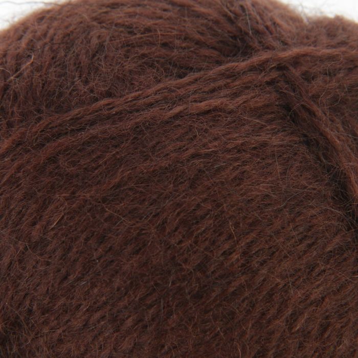 Пряжа "Пушинка" 50% шерсть, 50% козий пух 225м/50гр (0412, шоколадный)