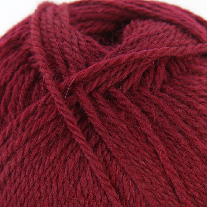 Пряжа "Алиса" 50% шерсть, 50% вискоза 300м/100гр (0023, вишня)