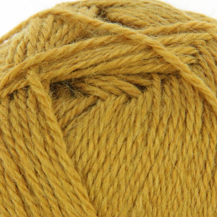 Пряжа "Алиса" 50% шерсть, 50% вискоза 300м/100гр (1265, горчица)