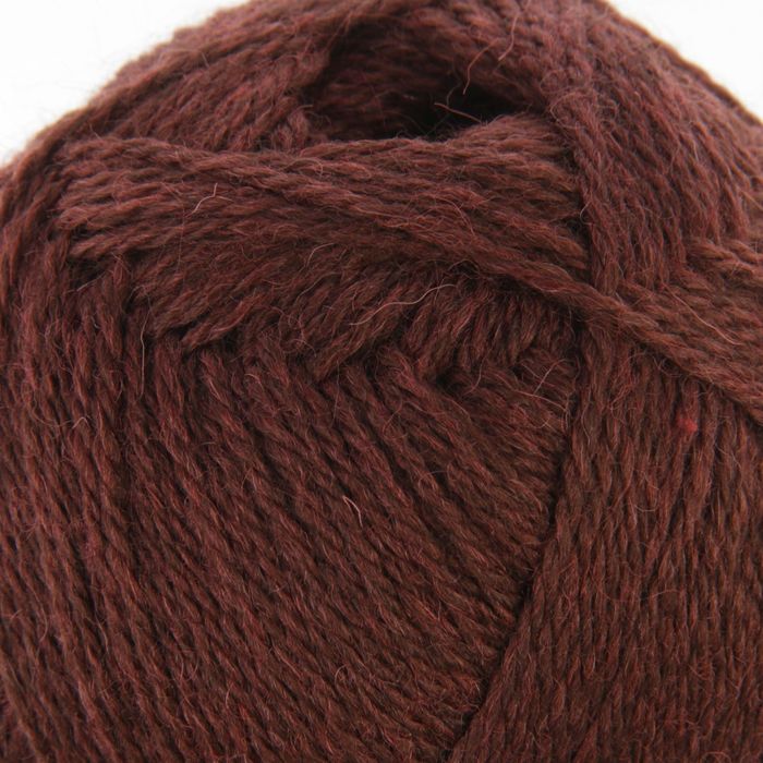 Пряжа "Алиса" 50% шерсть, 50% вискоза 300м/100гр (2234, махагон)