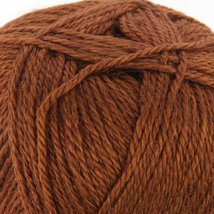 Пряжа "Алиса" 50% шерсть, 50% вискоза 300м/100гр (3213, коньяк)