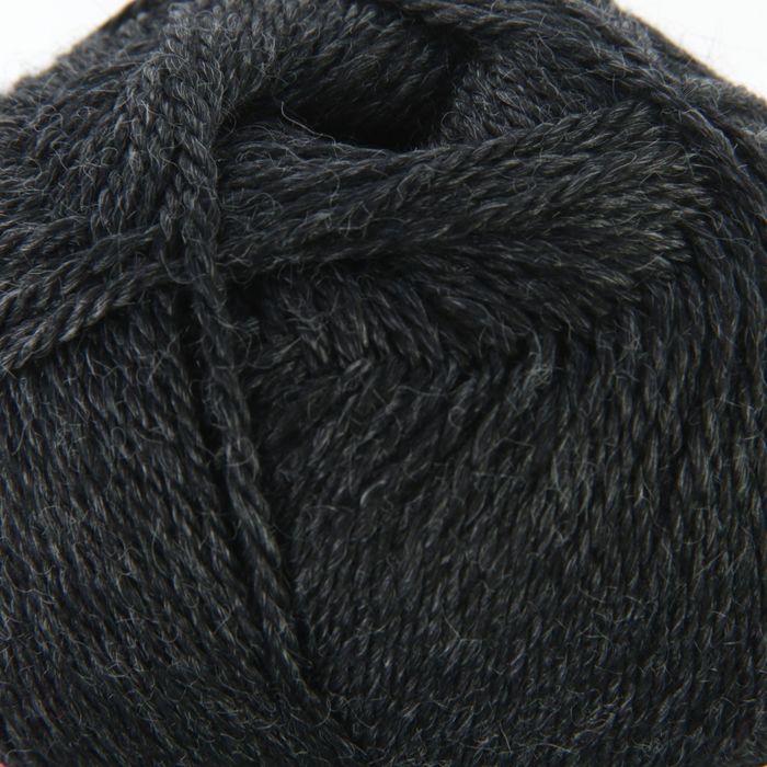 Пряжа "Алиса" 50% шерсть, 50% вискоза 300м/100гр (0900, меланж (антрацит))
