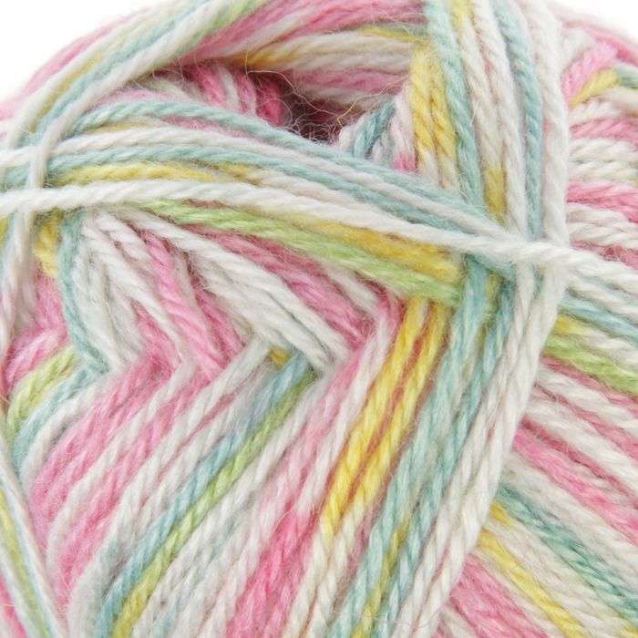 Пряжа "Алиса" 50% шерсть, 50% вискоза 300м/100гр (7091, принт)