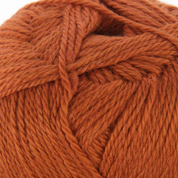Пряжа "Алиса" 50% шерсть, 50% вискоза 300м/100гр (0086, терракот)