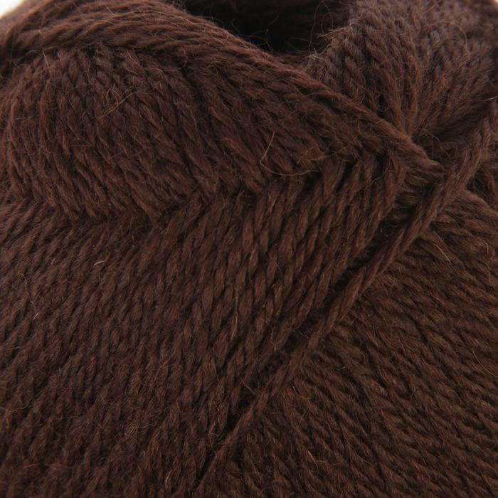 Пряжа "Алиса" 50% шерсть, 50% вискоза 300м/100гр (0410, шоколадный)