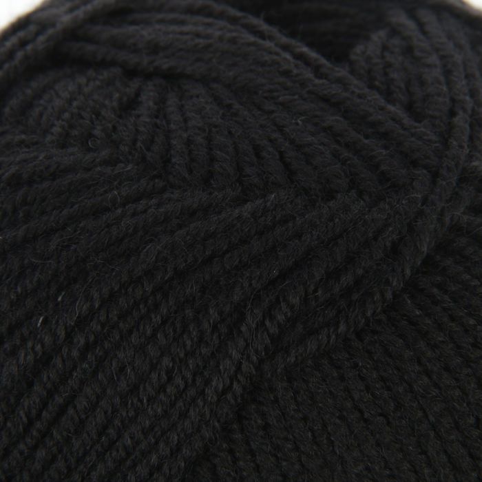 Пряжа "Мираж" 50% шерсть, 50% акрил 330м/100гр (0140, черный)