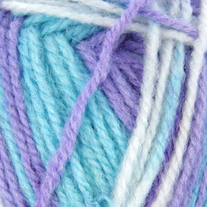 Пряжа "Подмосковная" 50% шерсть, 50% акрил 250м/100гр (7272, принт)