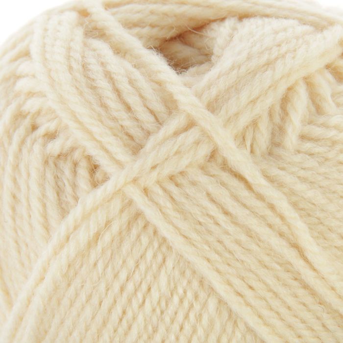 Пряжа "Подмосковная" 50% шерсть, 50% акрил 250м/100гр (2400, слоновая кость)