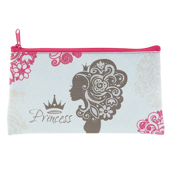 Пенал мягкий 1 отд. плоский 105*195 ПМ 1-24 дев Принцесса винтаж