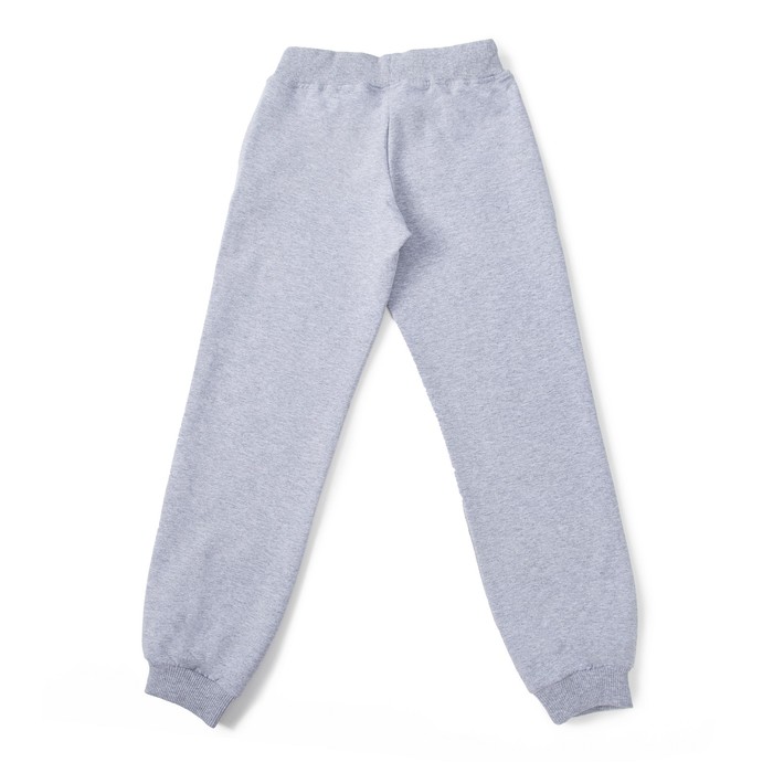 Брюки спортивные для девочки, рост 128 см, цвет серый меланж