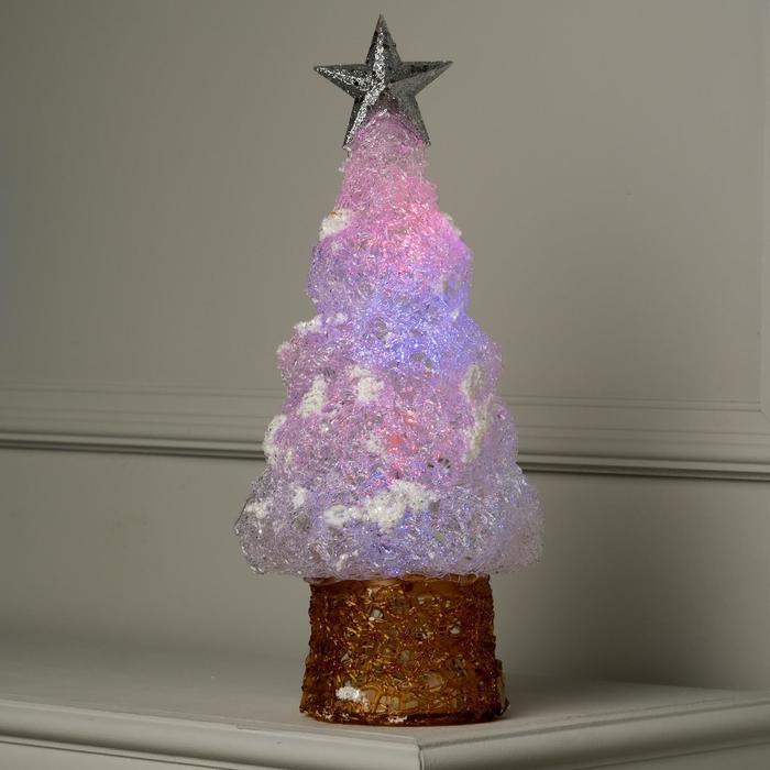 Фигура акрил. "Елка средняя" 20х20х42 см,(3хАА не в компл.) USB, 6 LED, МУЛЬТИ