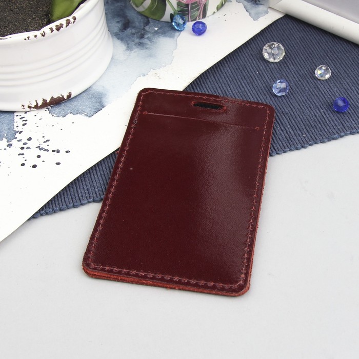 Футляр для карточек, цвет бордовый