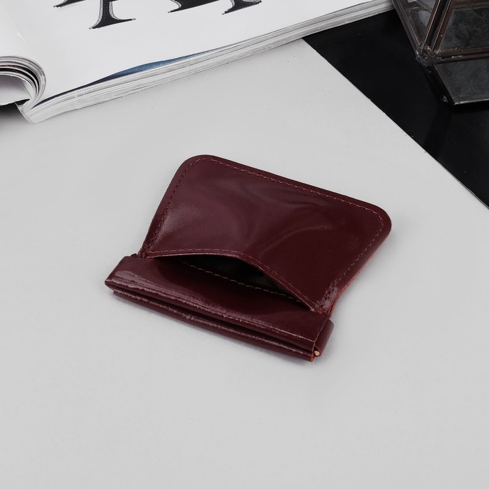 Футляр для монет, цвет бордовый