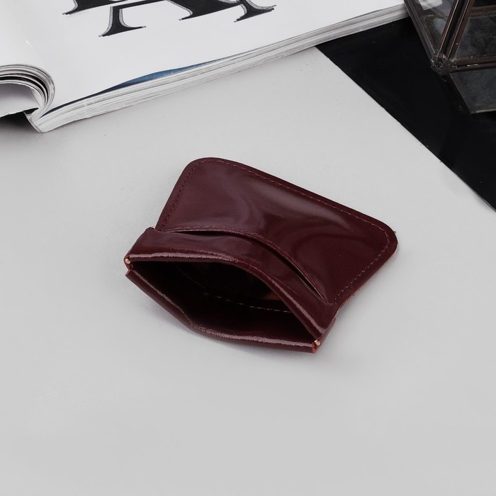 Футляр для монет, цвет бордовый