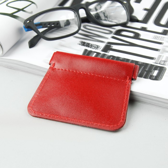 Футляр для монет, цвет алый