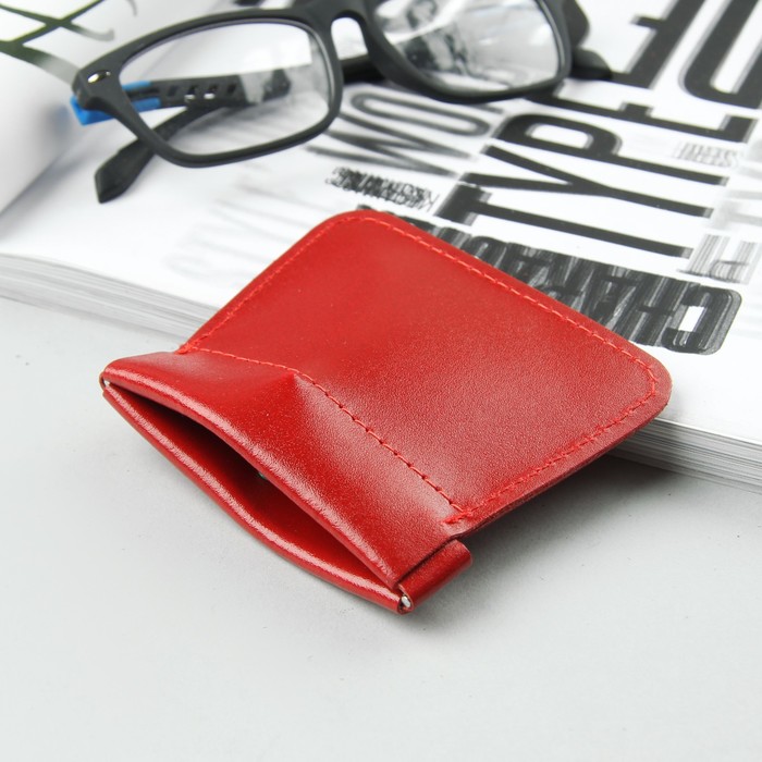 Футляр для монет, цвет алый