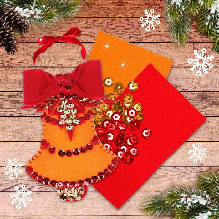 Игрушка из фетра "Колокольчик", набор для создания ёлочной игрушки