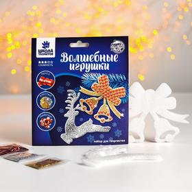 

Набор для творчества. Волшебная игрушка «Олень и колокольчики» + клей, пайетки, блёстки