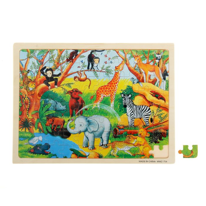 Пазл "Животные на водопое", 80 элементов