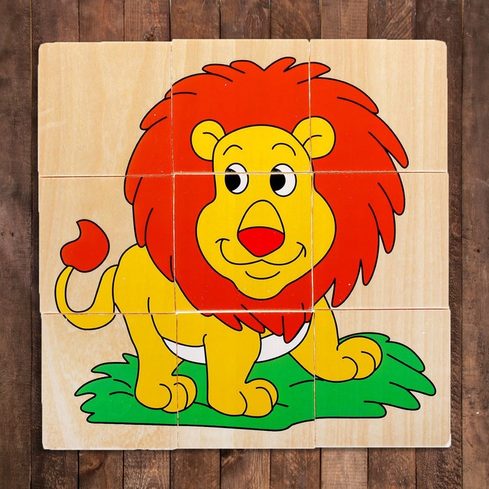 Пазл малый "Лев", 9 элементов