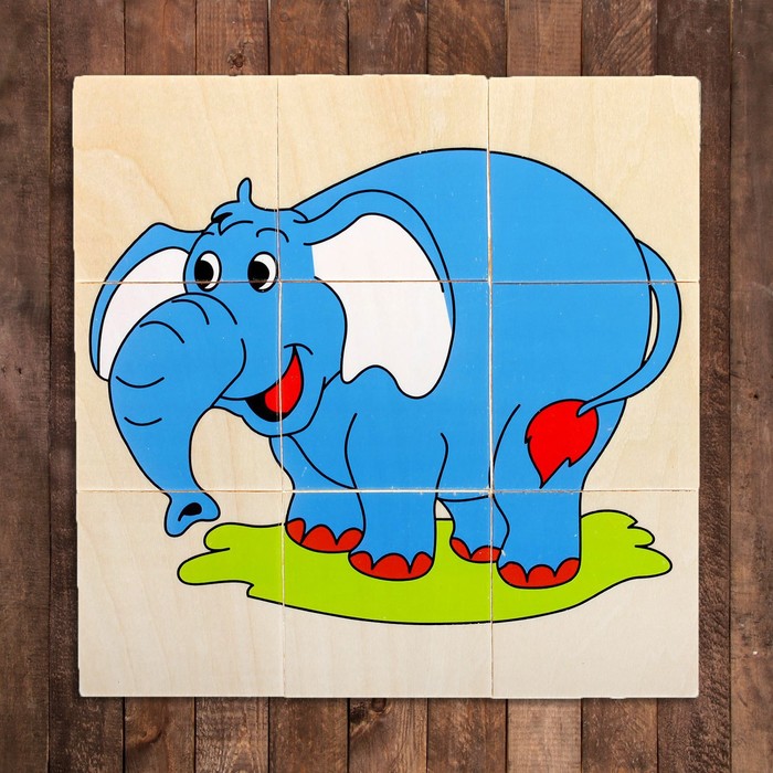 Пазл малый "Слоник", 9 элементов